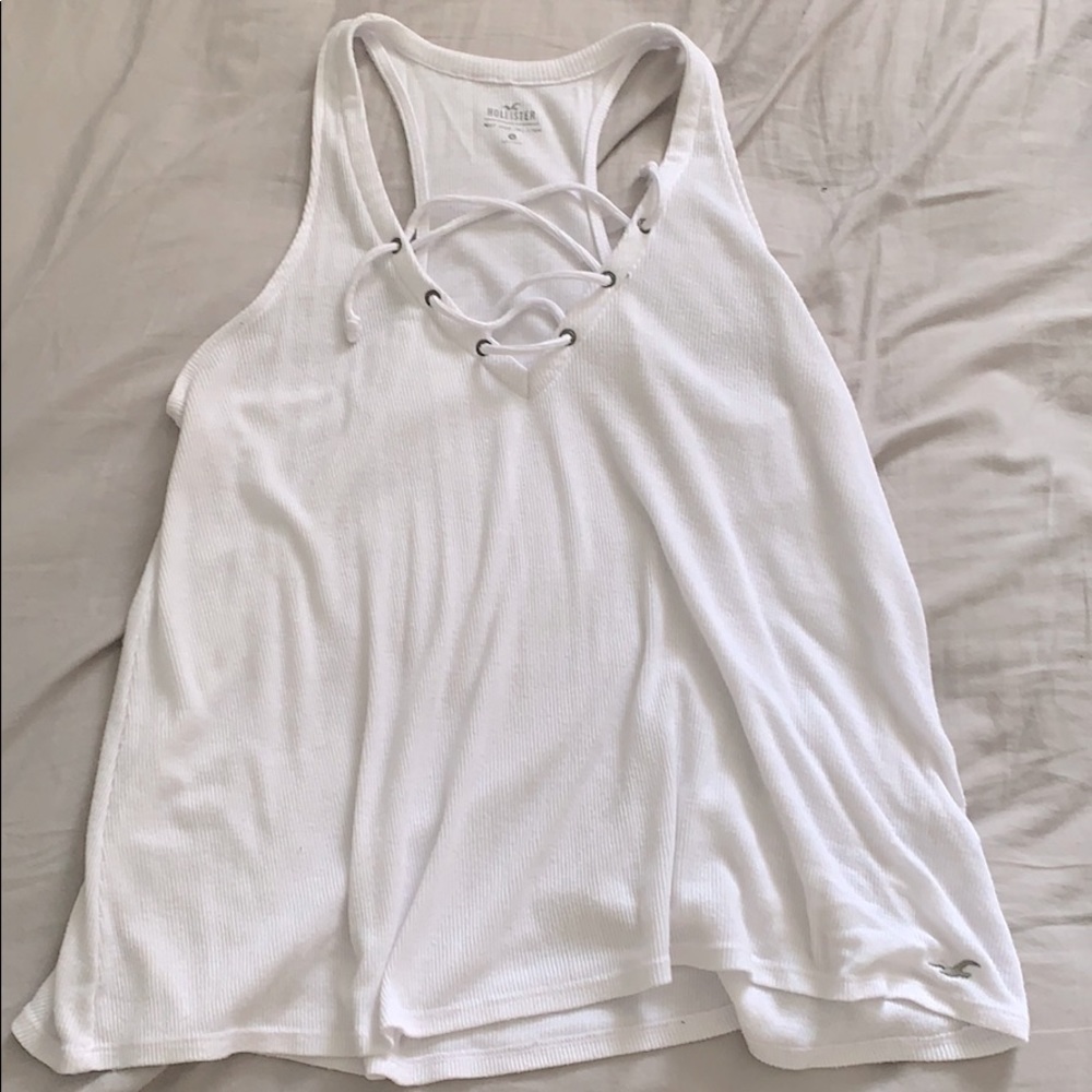 Hollister white tank top